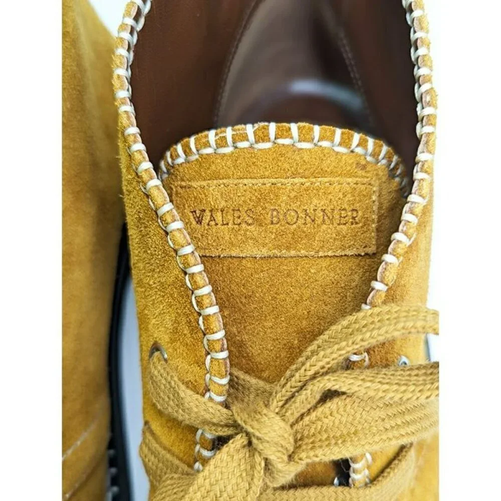Wales Bonner Men's Studded Calf Suede Desert Studs Boots Size 43 (MSRP $1,050)